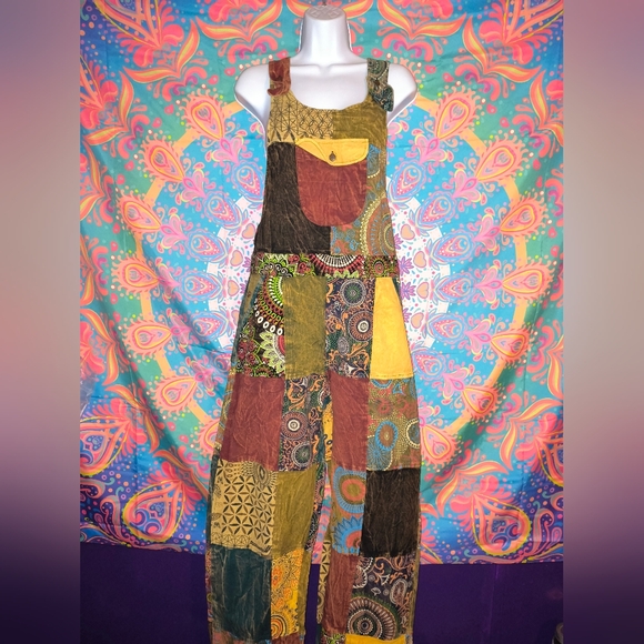 Kathmandu Colorful Patchwork Overalls - Picture 2 of 13